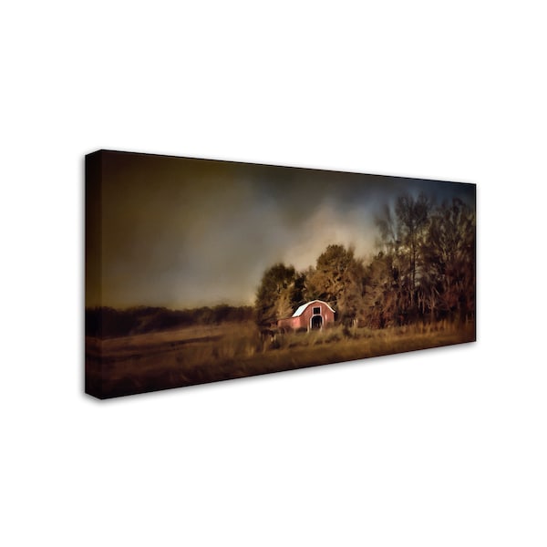 Jai Johnson 'The Red Barn Welcomes Autumn' Canvas Art,24x47